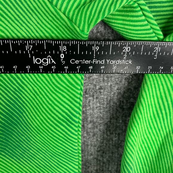 Under Armour Hoodie Boys Size XL Green Striped Pullover Logo Sweatshirt - Picture 4 of 9